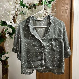 Polka Dot Sheer PJ Set 🩶